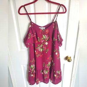 EUC spaghetti strap cold shoulder dress